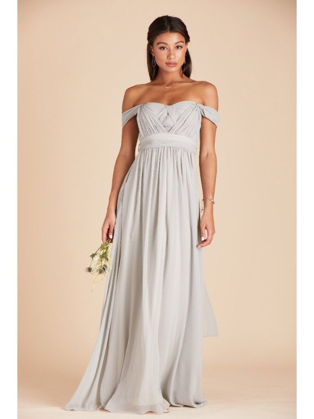 Birdy Grey NWT Grace Covertible Dress in Chiffon Dove Gray size Large - Picture 9 of 15